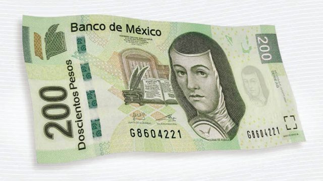 Viejo billete de 200 pesos