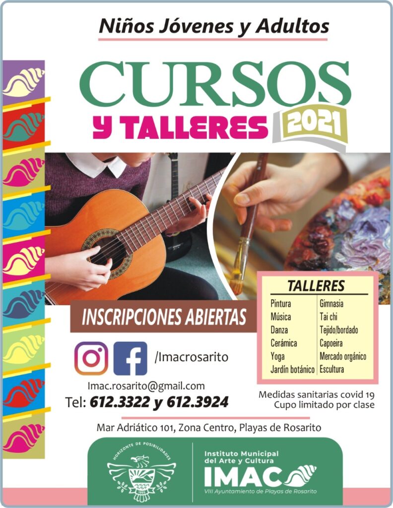 IMAC DE ROSARITO INVITA A PARTICIPAR EN CURSOS Y TALLERES
