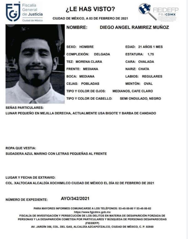 HALLAN SIN VIDA AL UNIVERSITARIO DIEGO ÁNGEL RAMíREZ