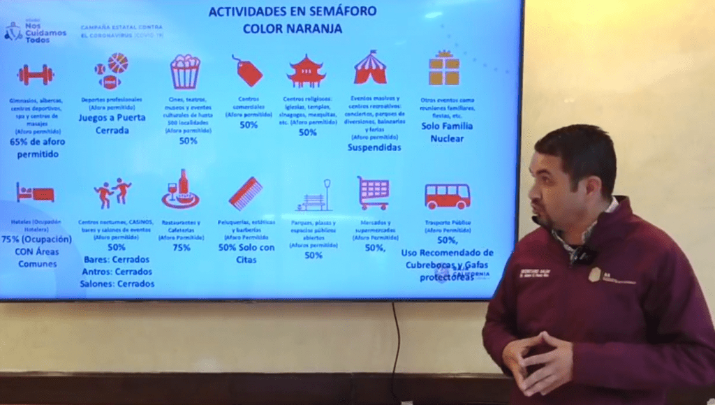SEMáFORO NARANJA EN BC A PARTIR DE HOY