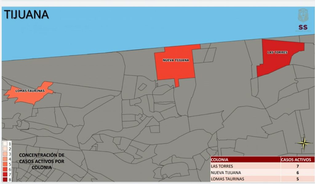 ESTAS SON LAS COLONIAS MáS CONTAMINADAS POR COVID EN TIJUANA
