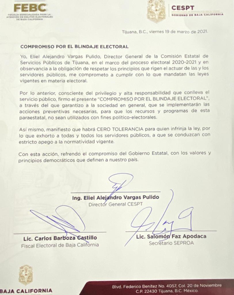 CESPT FIRMA CONVENIO PARA BLINDAJE ELECTORAL CESPT FIRMA CONVENIO PARA BLINDAJE ELECTORAL