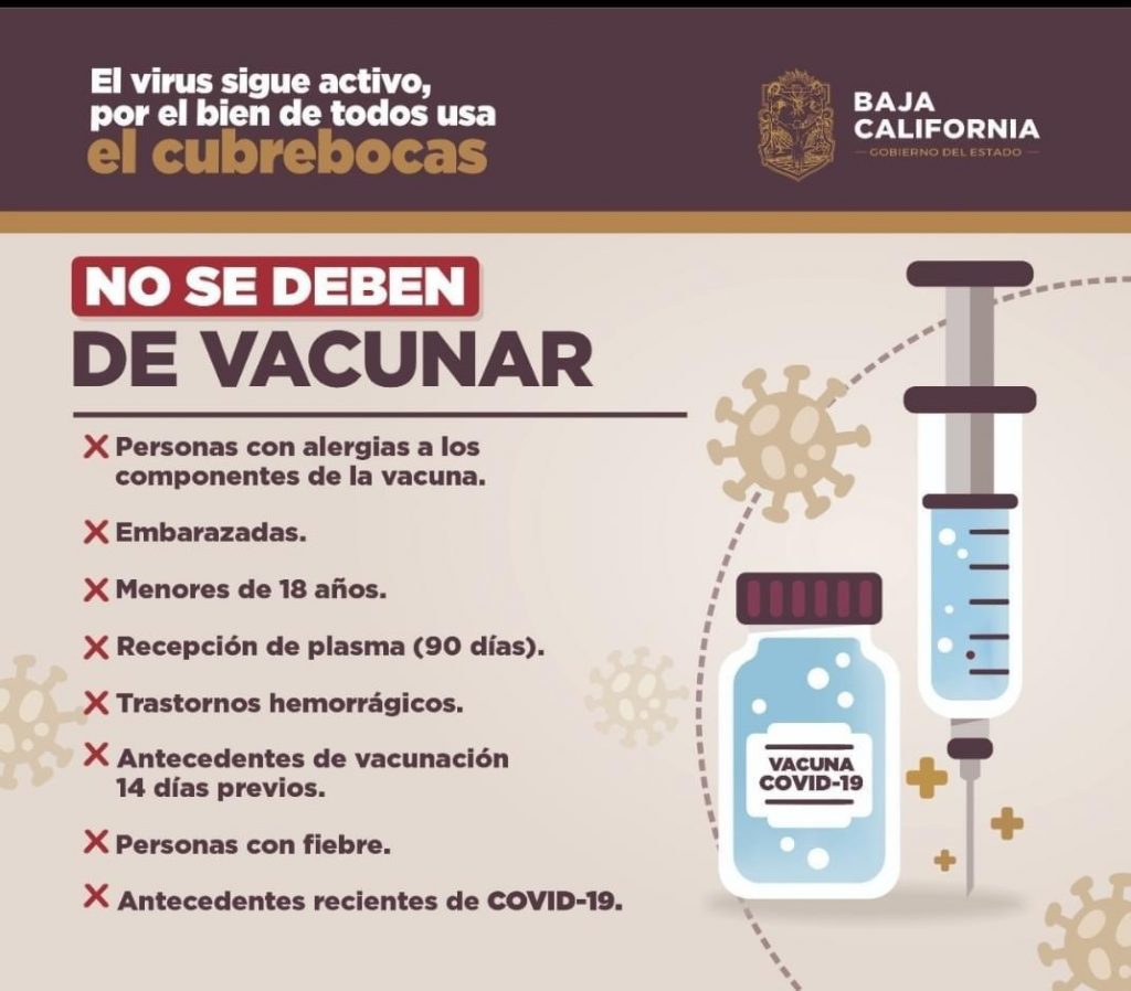 REDUCEN PUNTOS DE VACUNACIóN EN TIJUANA