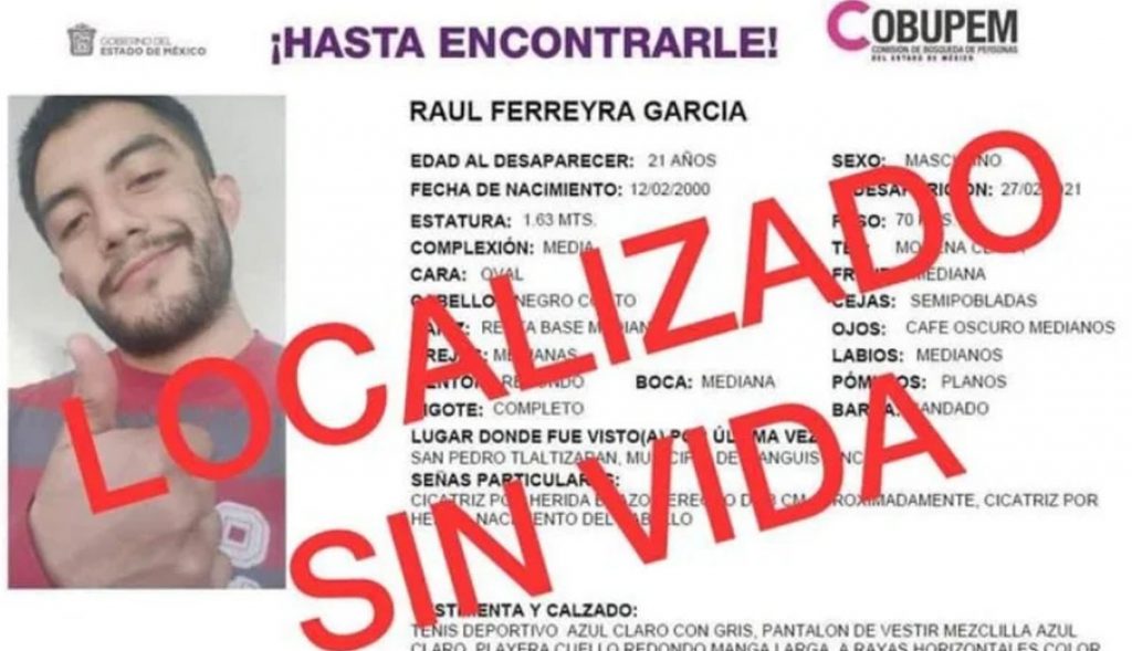 HALLAN MUERTO A UNIVERSITARIO TRAS VIAJE