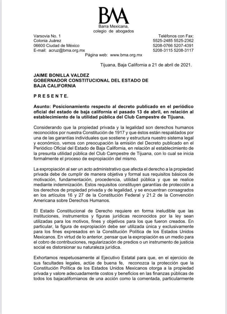 ABOGADOS SE POSICIONAN SOBRE EXPROPIACIóN DEL CAMPESTRE