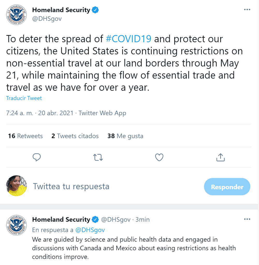 CONFIRMADO: OTRO MES SIN CRUZAR A ESTADOS UNIDOS CON VISAS DE TURISTA