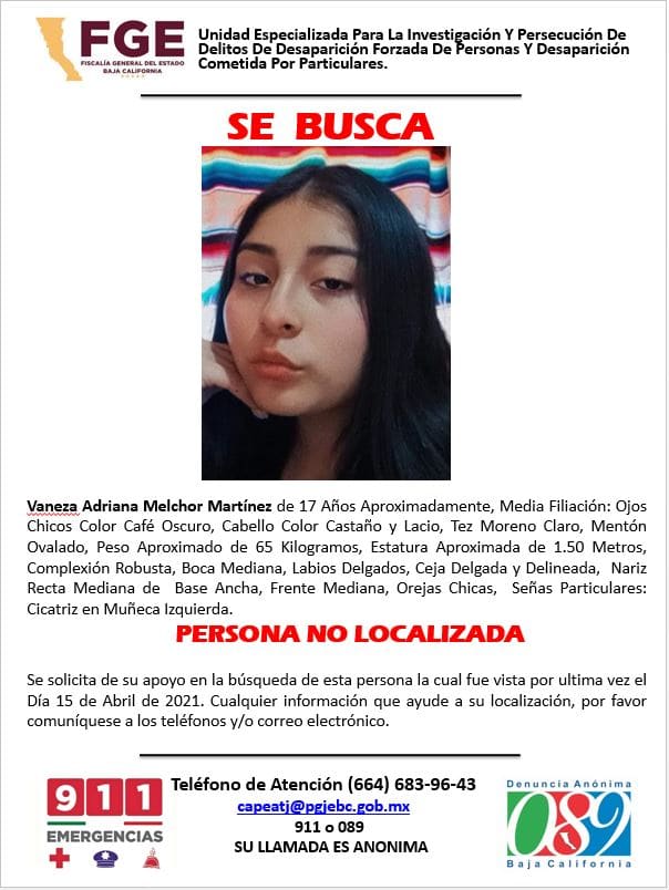 DESAPARECEN EN TIJUANA TRES ADOLESCENTES