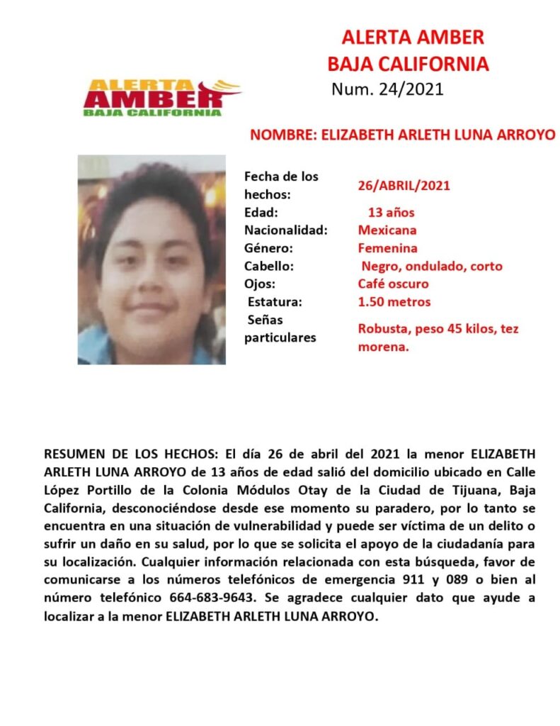 ACTIVAN ALERTA AMBER POR ELIZABETH ARLETH LUNA ACTIVAN ALERTA AMBER POR ELIZABETH ARLETH LUNA