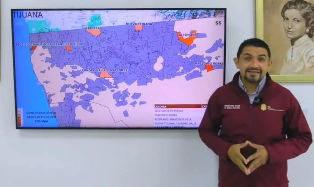 AUMENTAN COLONIAS CON CASOS ACTIVOS DE COVID EN TIJUANA