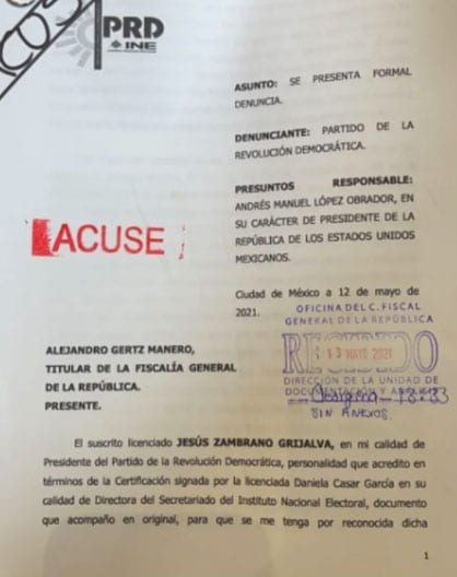 DENUNCIAN A AMLO POR INJERENCIA ELECTORAL