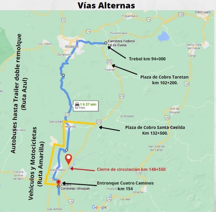 COLAPSA TRAMO CARRETERO TRAS CIERRE POR GRIETA