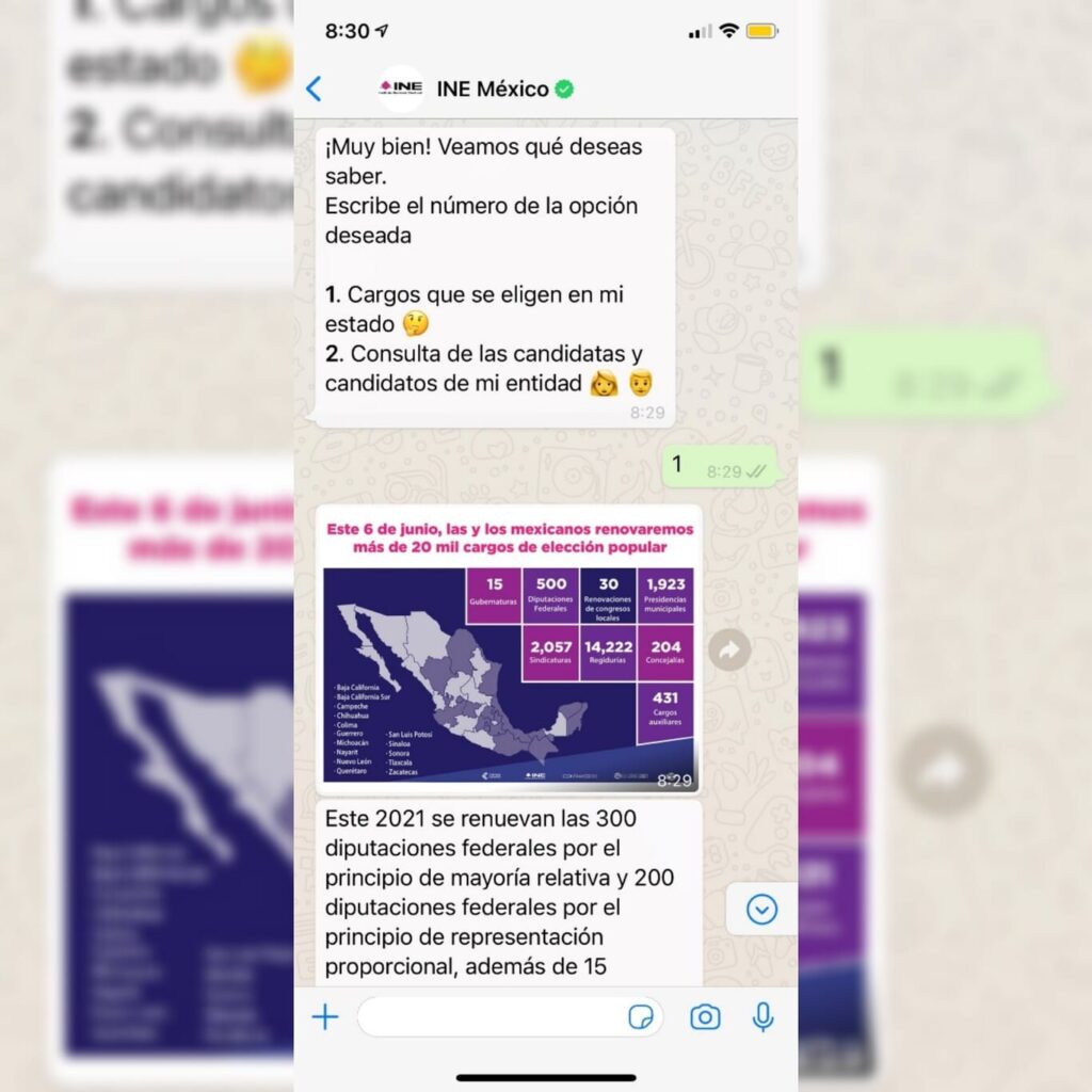 EL INE TENDRá BOT EN WHATSAPP PARA LA ELECCIóN DEL 6 DE JUNIO