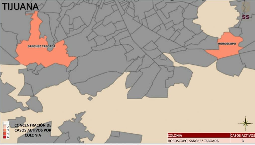 BAJAN COLONIAS CON CASOS ACTIVOS DE COVID EN TIJUANA BAJAN COLONIAS CON CASOS ACTIVOS DE COVID EN TIJUANA