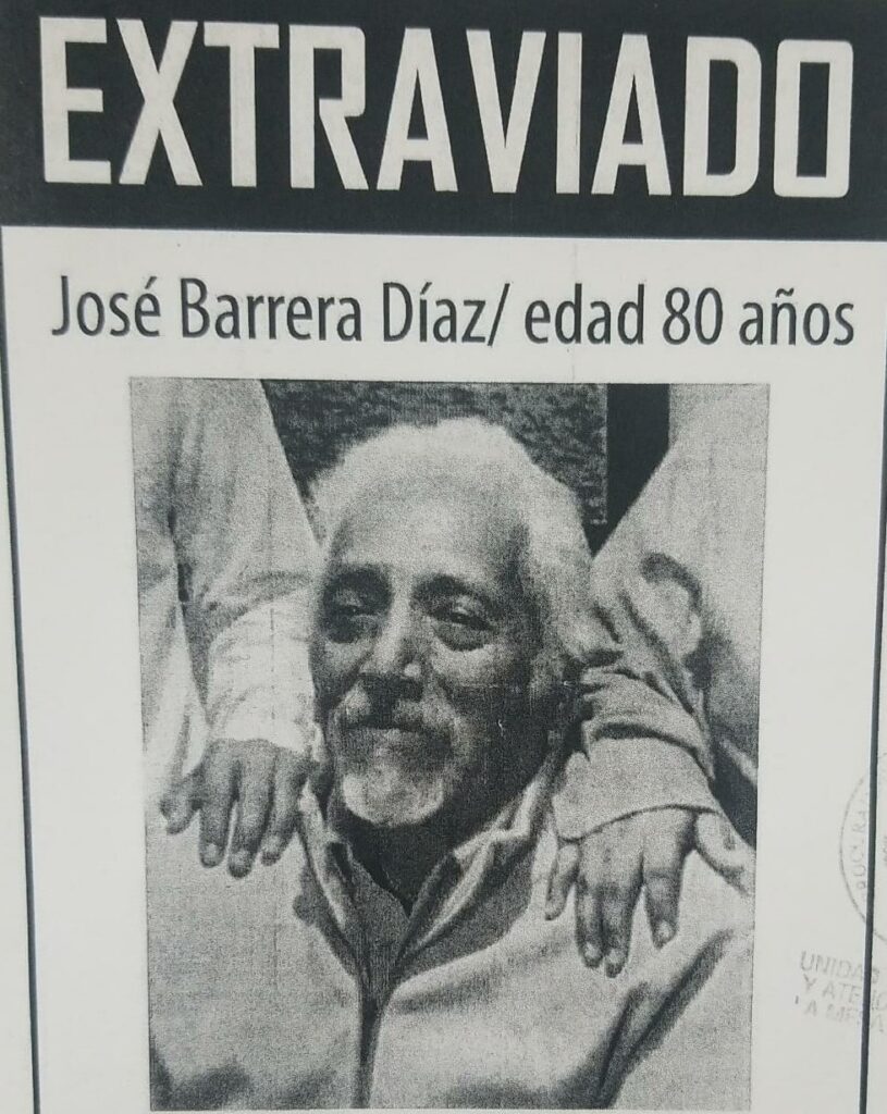 BUSCAN A JOSé BARRERA CHáVEZ DE 80 AñOS; PADECE ALZHEIMER BUSCAN A JOSé BARRERA CHáVEZ DE 80 AñOS; PADECE ALZHEIMER