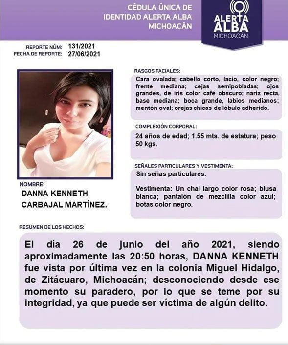 HALLAN MUERTA A LA JOVEN DANNA KENNETH TRAS SALIR DE SU CASA HALLAN MUERTA A LA JOVEN DANNA KENNETH TRAS SALIR DE SU CASA