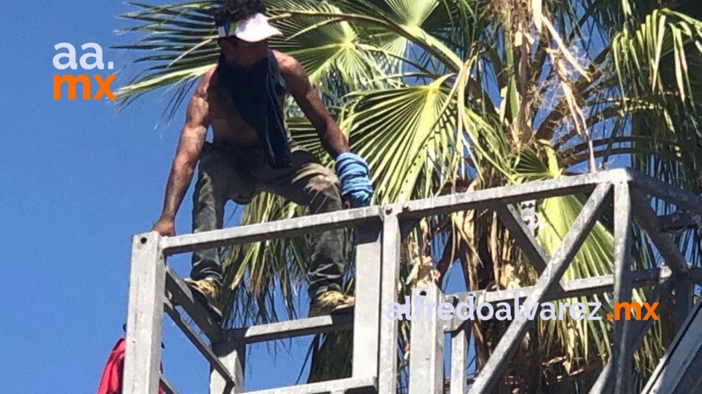 SUJETO SE ATRINCHERA EN LO ALTO DE UNA TORRE CERCA DE LA GARITA