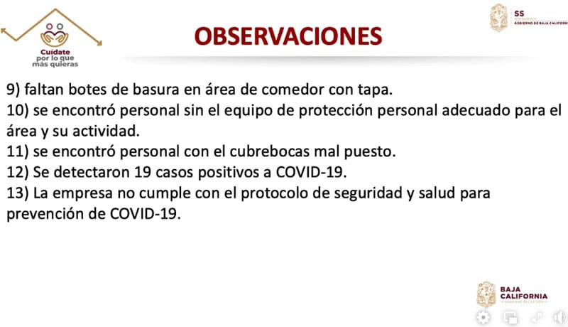 SUSPENDEN MAQUILADORA POR CONTAGIO MASIVO DE COVID-19