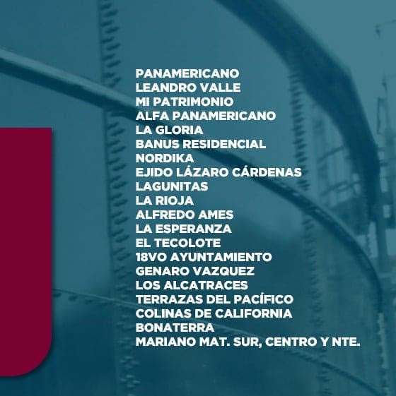 DECENAS DE COLONIAS CON INTERMITENCIA O FALTA DE AGUA