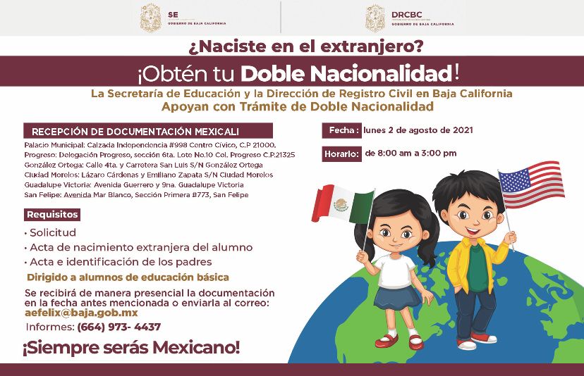 DOBLE NACIONALIDAD PARA ESTUDIANTES DE EDUCACIóN BáSICA