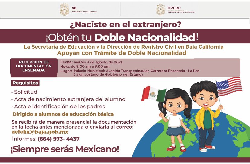 DOBLE NACIONALIDAD PARA ESTUDIANTES DE EDUCACIóN BáSICA
