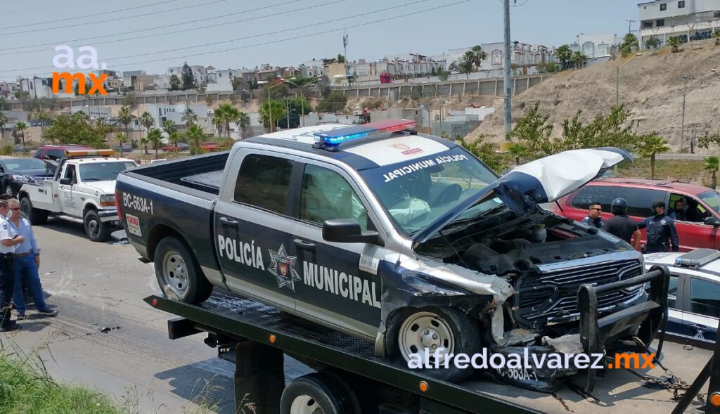 CARAMBOLA DEJA 7 UNIDADES DAñADAS, ENTRE ELLAS UNA PATRULLA