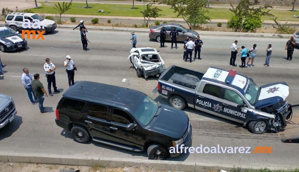 CARAMBOLA DEJA 7 UNIDADES DAñADAS, ENTRE ELLAS UNA PATRULLA