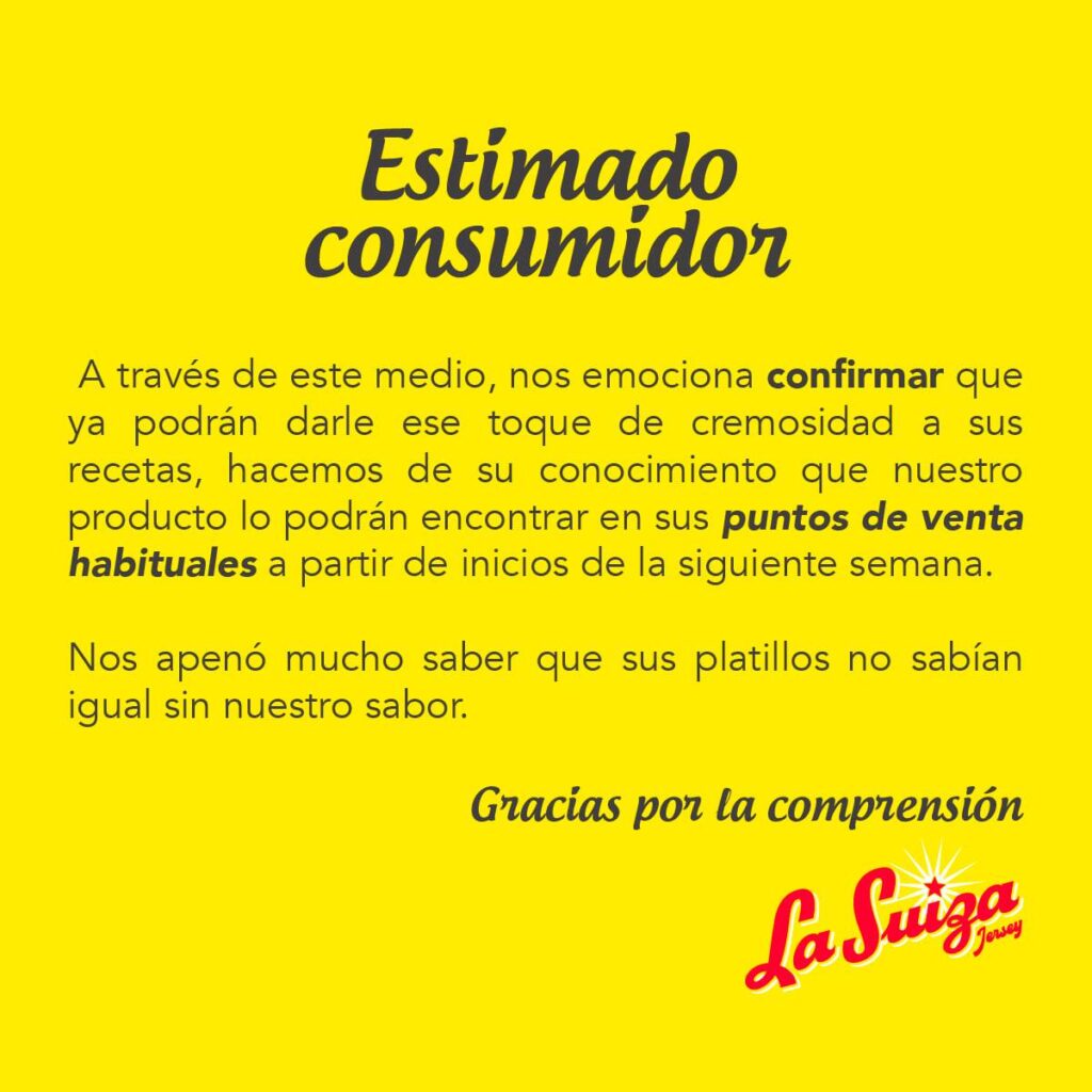 ¿QUé PASó CON LA CREMA SUIZA?
