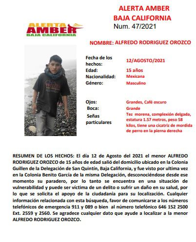 BUSCAN A ALEJANDRO RODRíGUEZ Y A CITLALI HERNáNDEZ