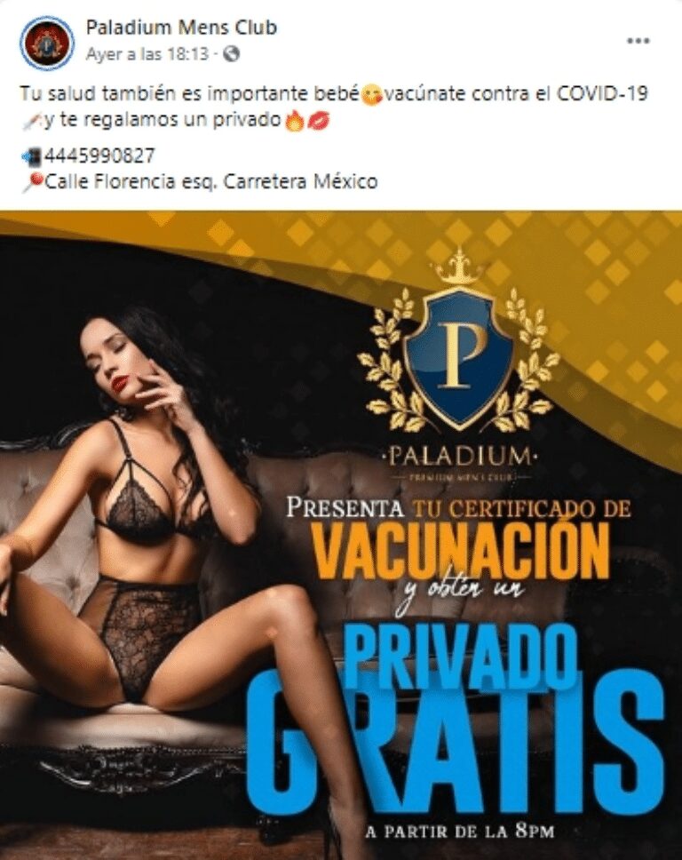'PRIVADOS GRATIS' PARA VACUNADOS CONTRA COVID-19