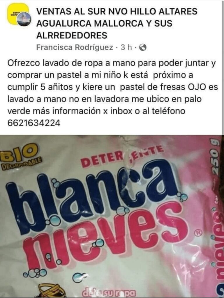MAMá OFRECE LAVAR ROPA PARA 1 PASTEL; REDES LE ORGANIZAN FIESTA