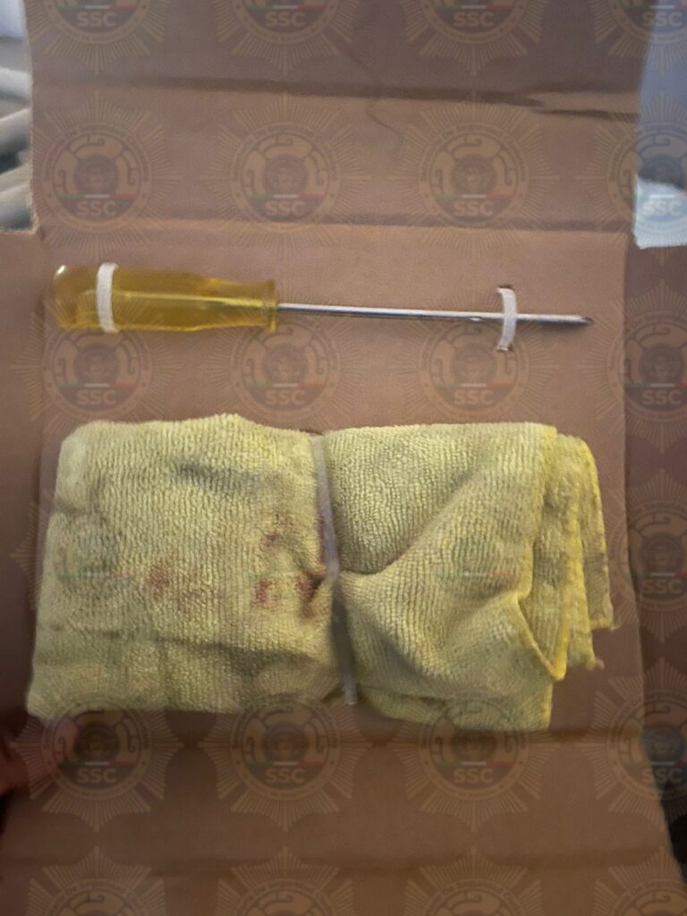 DETIENEN A SUJETO QUE ATACó A SU ESPOSA CON DESARMADOR