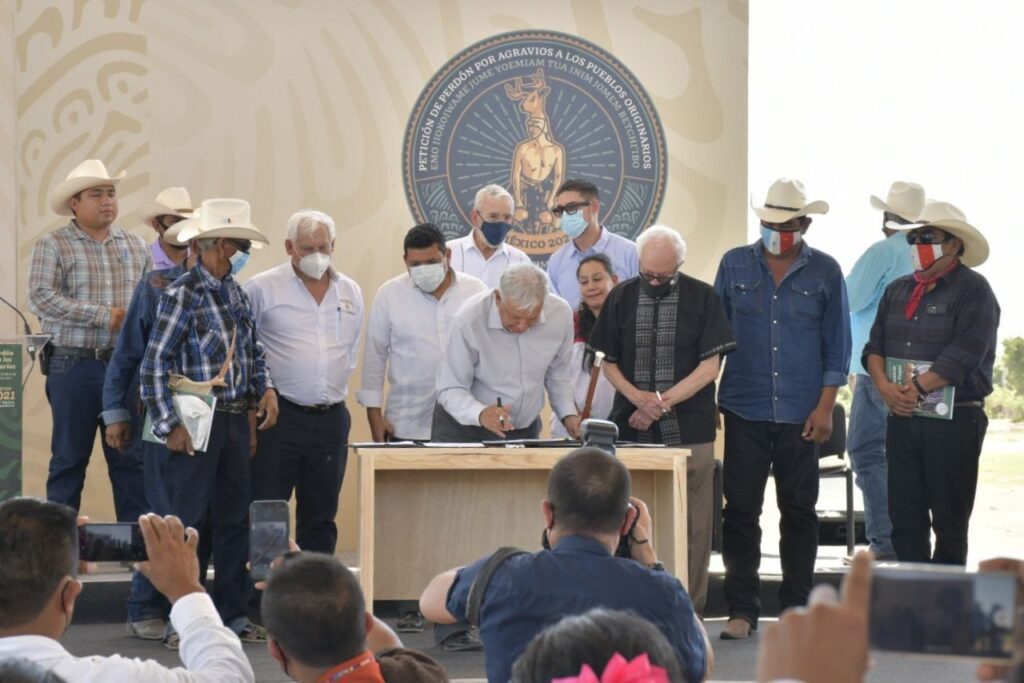 PERDóN, NO MáS INJUSTICIAS: DURAZO Y AMLO A PUEBLOS YAQUIS