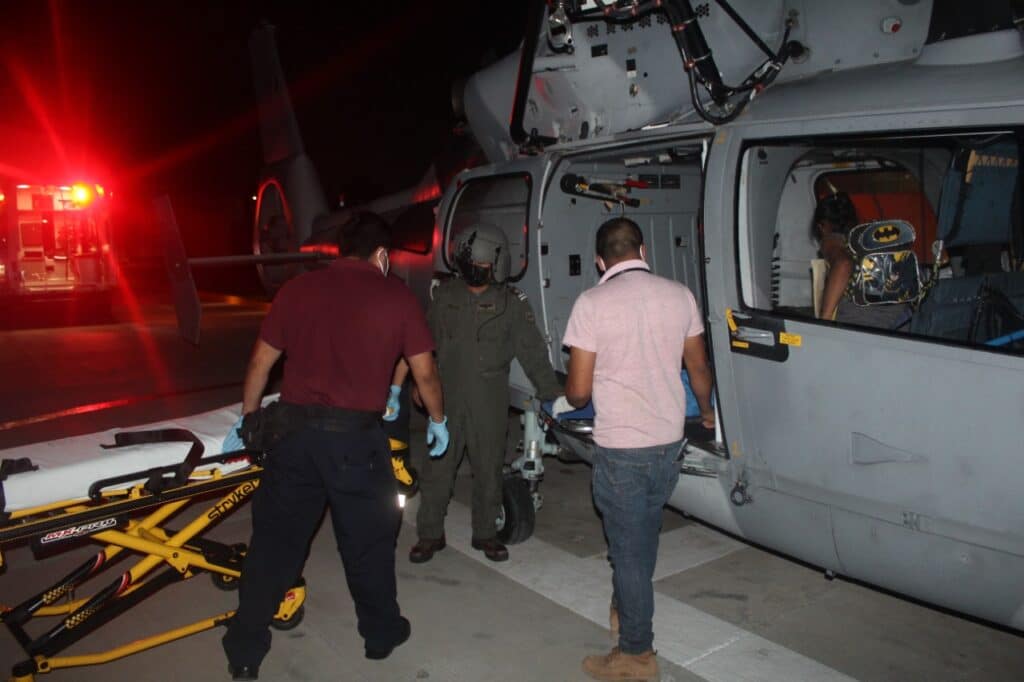 EVACúAN EN HELICóPTERO A NIñO CON APENDICITIS AGUDA