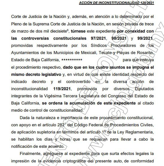 PRESIDENCIA DE MéXICO IMPUGNA MUNICIPALIZACIóN DEL AGUA EN BC