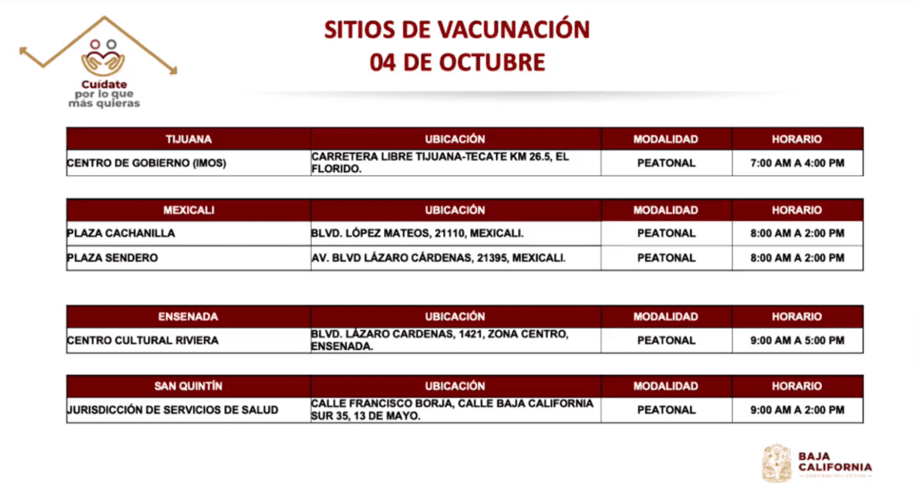 ESTE LUNES REINICIAN VACUNACIóN DE PRIMERAS DOSIS EN BC