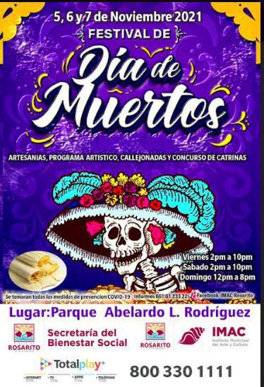 GOBIERNO DE ROSARITO INVITA A 'FESTIVAL DE DíA DE MUERTOS 2021'
