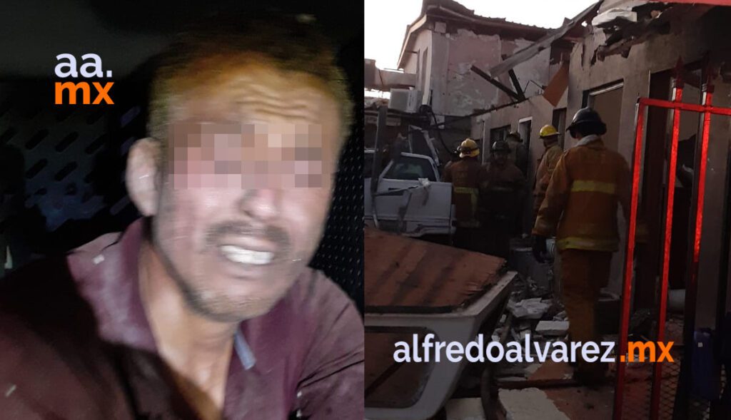 SUJETO EXPLOTA TANQUE DE GAS EN SU VIVIENDA