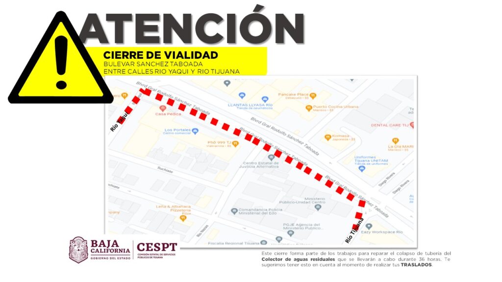 CIERRAN BULEVAR SáNCHEZ TABOADA POR TRABAJOS DE REPARACIóN CIERRAN BULEVAR SáNCHEZ TABOADA POR TRABAJOS DE REPARACIóN