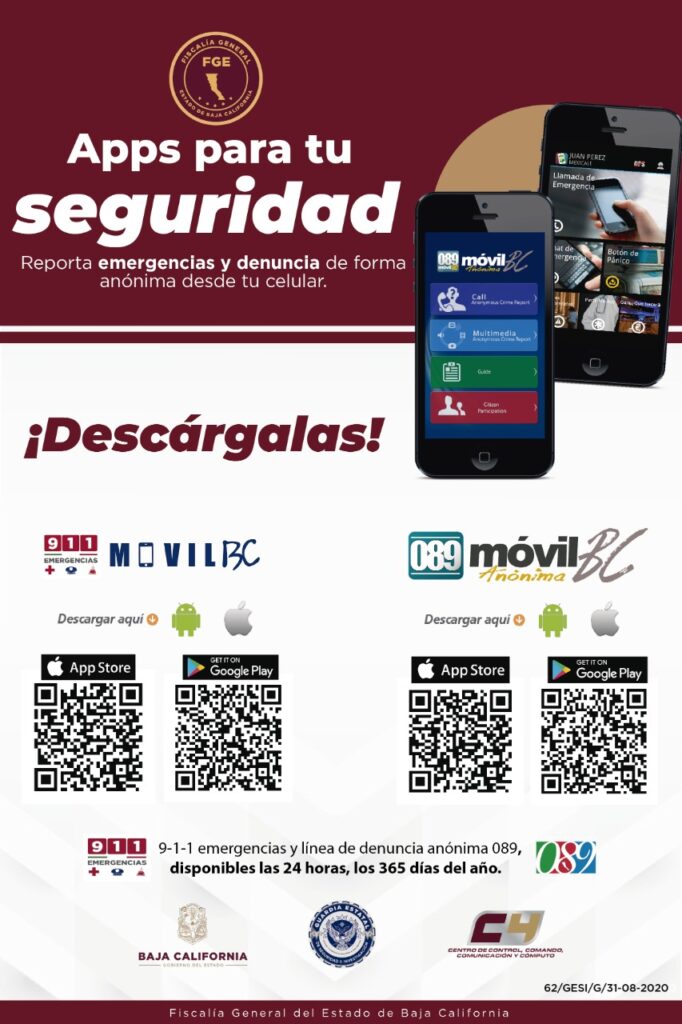 CREAN APLICACIONES 911 Y 089 PARA PEDIR AUXILIO Y REPORTAR ACCIONES ILíCITAS
