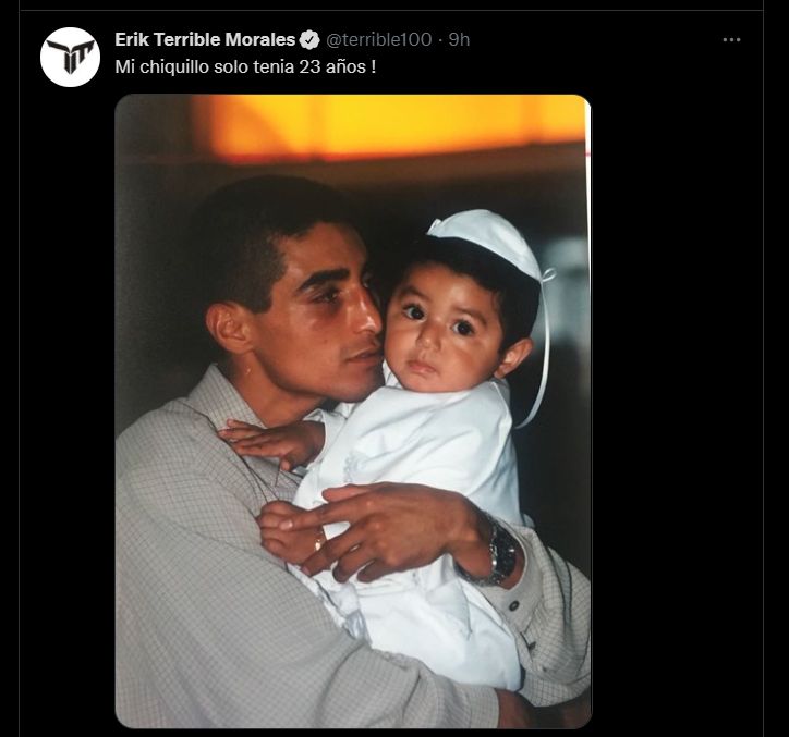 ERIK TERRIBLE MORALES HACE PúBLICA LA MUERTE DE SU HIJO