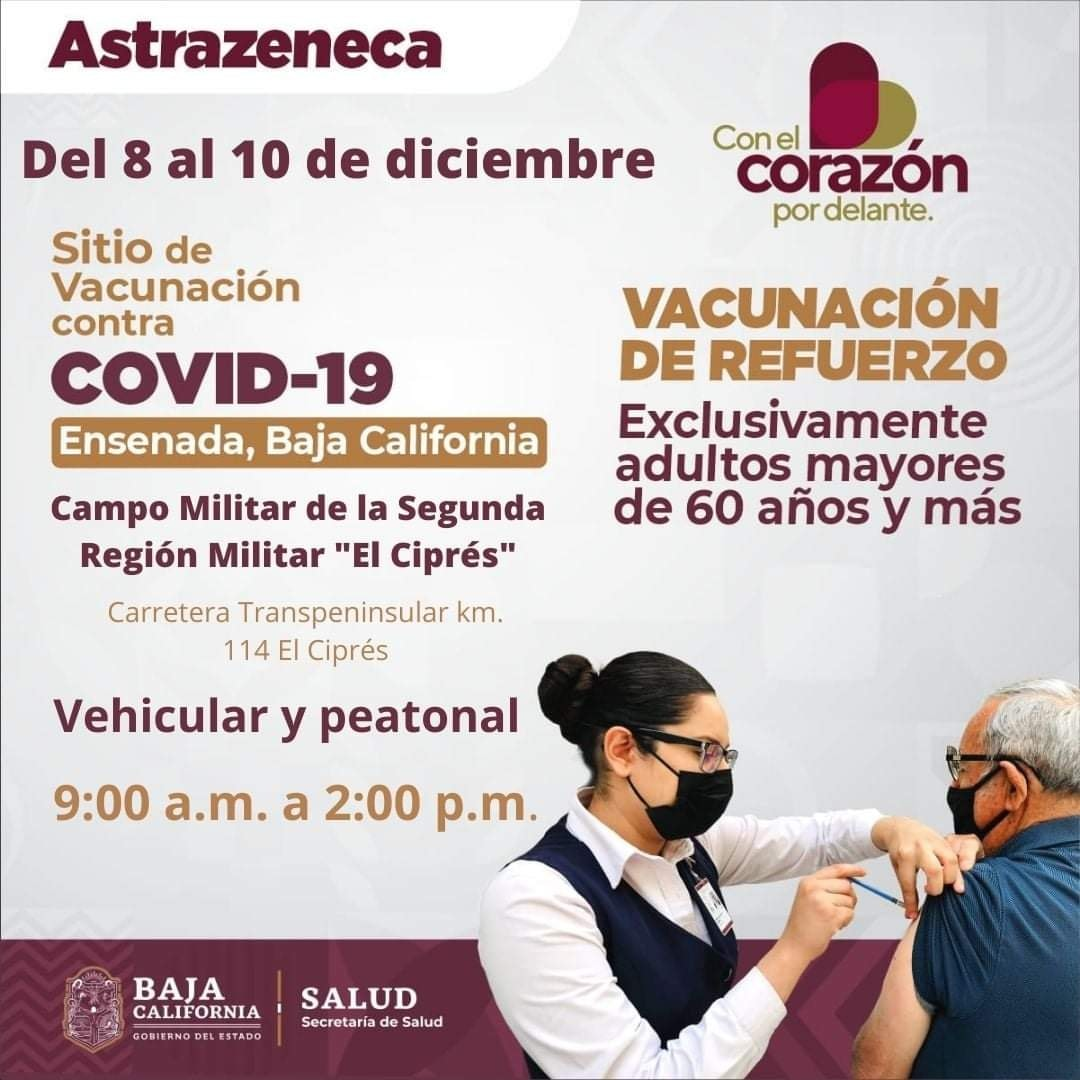 ARRANCA REFUERZO COVID-19 PARA ADULTOS MAYORES EN BC