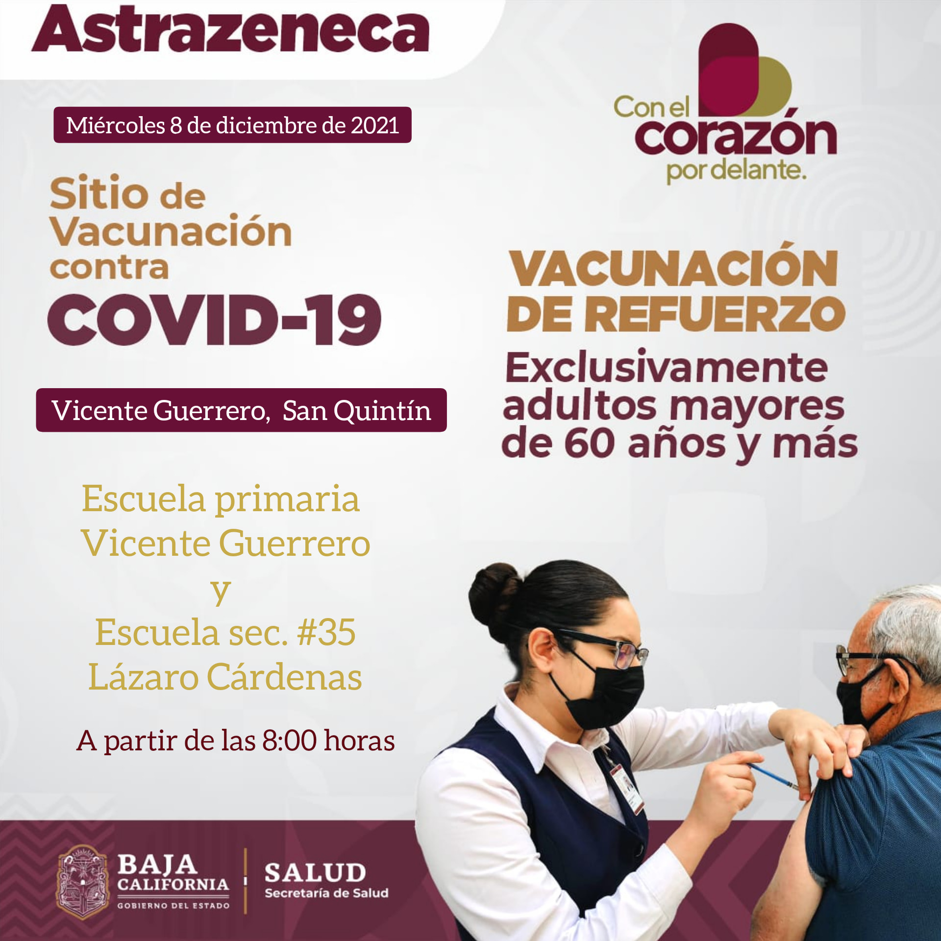 ARRANCA REFUERZO COVID-19 PARA ADULTOS MAYORES EN BC