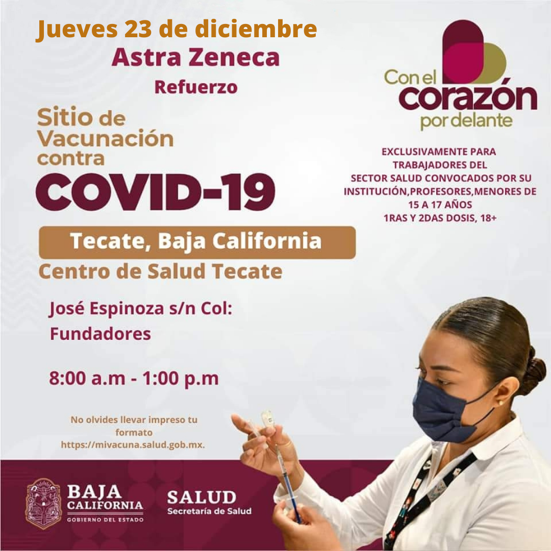 JORNADA DE VACUNACIóN COVID-19 SIGUE EN BC