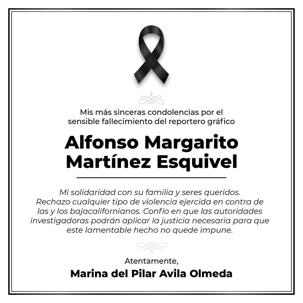 CONDENA GOBERNADORA DE BC ASESINATO DE MARGARITO MARTíNEZ ESQUIVEL