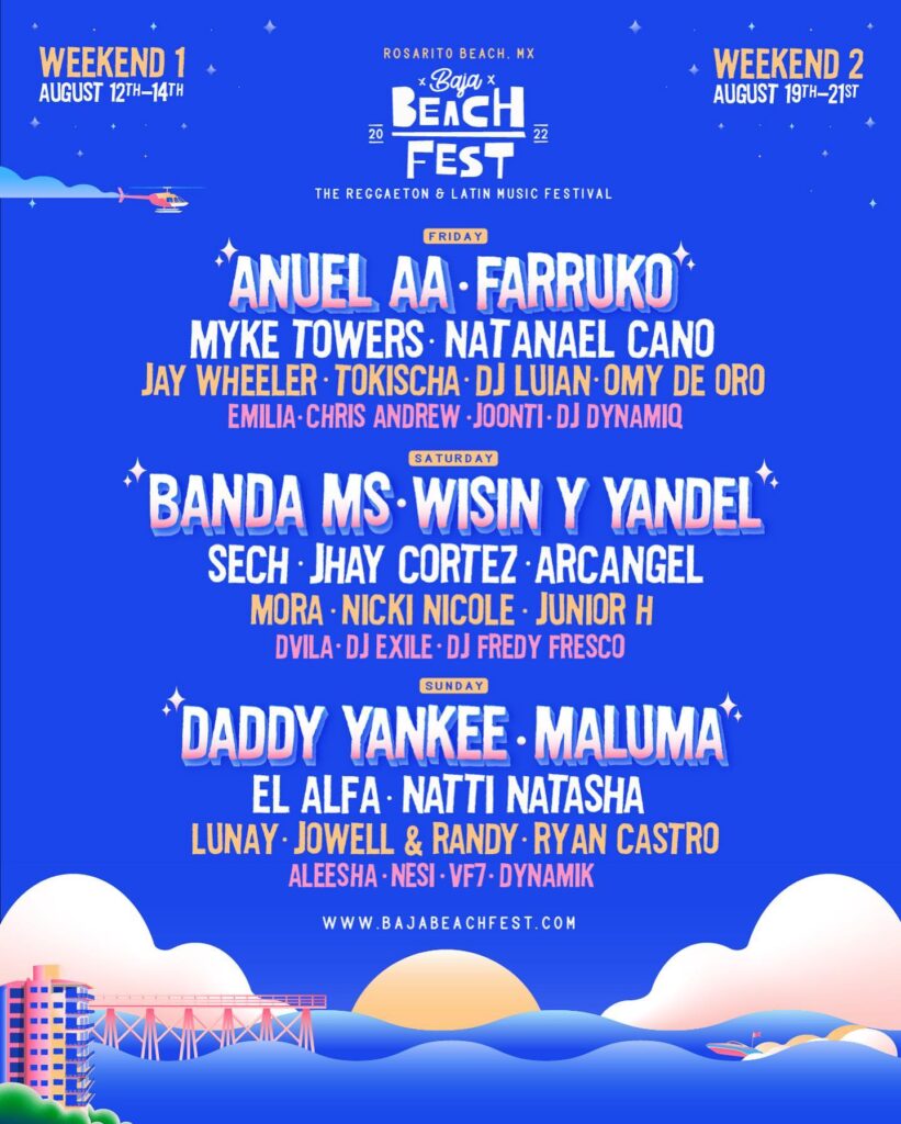 BANDA MS, MALUMA Y NATANAEL CANO EN EL BAJA BEACH FEST 2022