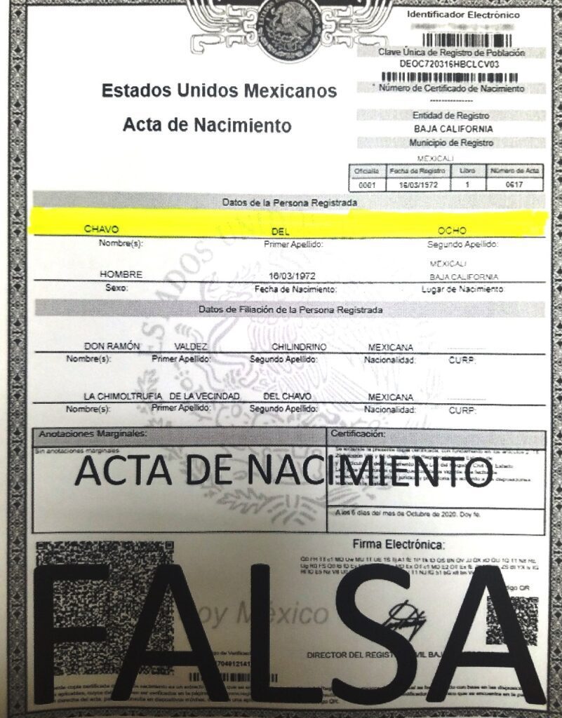 ALERTA REGISTRO CIVIL DE BC COBROS FRAUDULENTOS POR ACTA DE NACIMIENTO