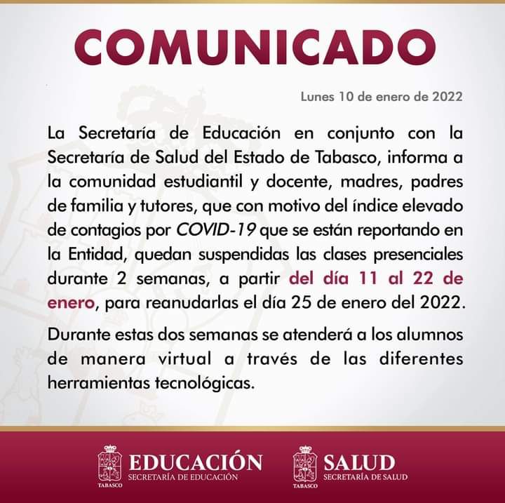 MáS DE UNA DECENA DE ENTIDADES POSPONEN CLASES PRESENCIALES POR ÓMICRON