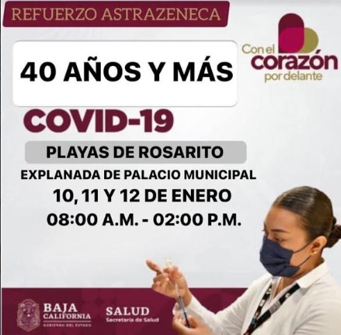 AL FIN: VACUNAS EN ROSARITO AQUí TE DECIMOS DóNDE TE APLICARáS LAS DOSIS