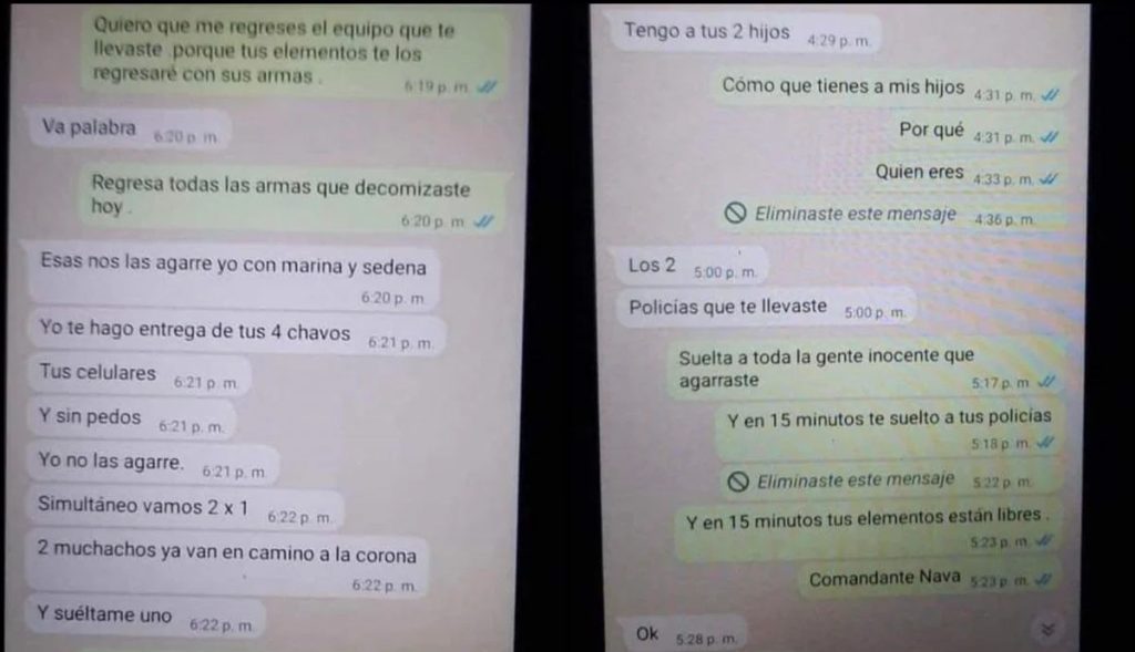 LIBERACIóN DE POLICíAS SECUESTRADOS A CAMBIO DE DELINCUENTES, REVELAN 