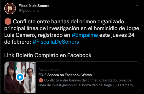 CRIMEN ORGANIZADO DETRáS DE LA MUERTE DE JORGE CAMERO